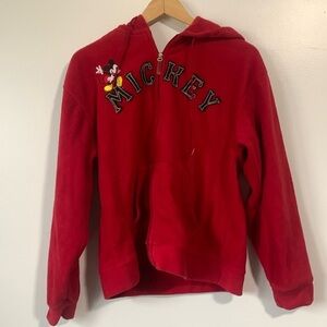 Disney red Mickey Mouse zip up sweater